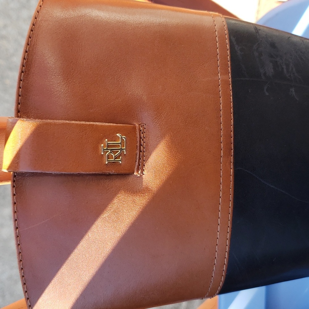NWOT RALPH LAUREN  TONE RIDING POLO TALL BOOTS Women's 7.. Scratches! - Picture 6 of 11